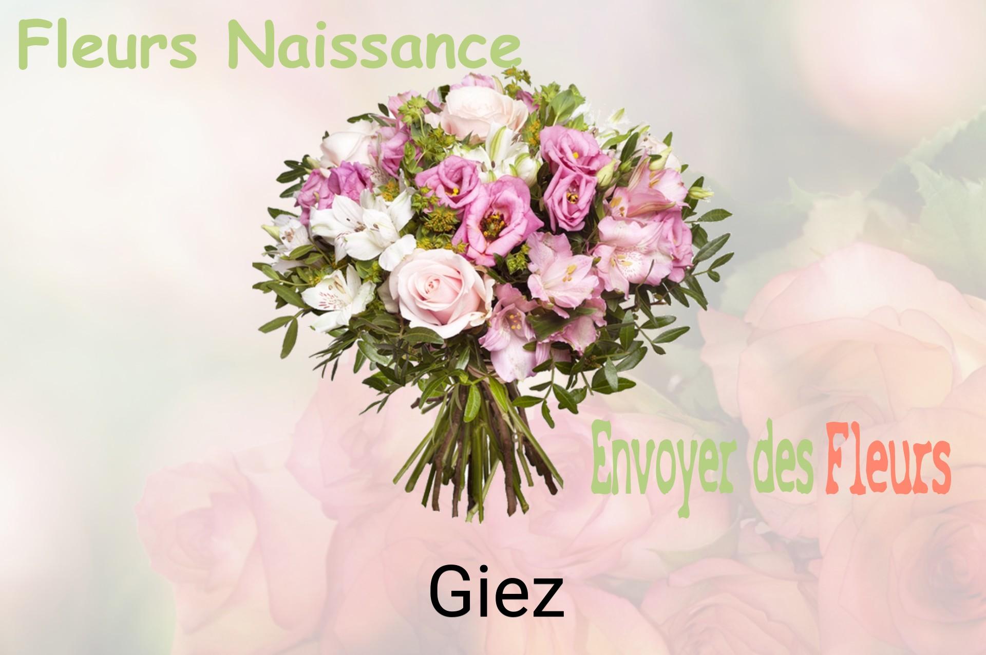 Bouquet de fleurs de naissance livré à Giez